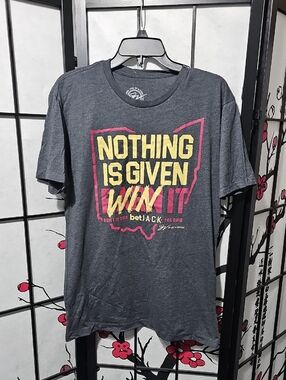 GV‎ Art Nothing is Given Win It Cleveland Ohio Jack Tee Shirt Size Medium New